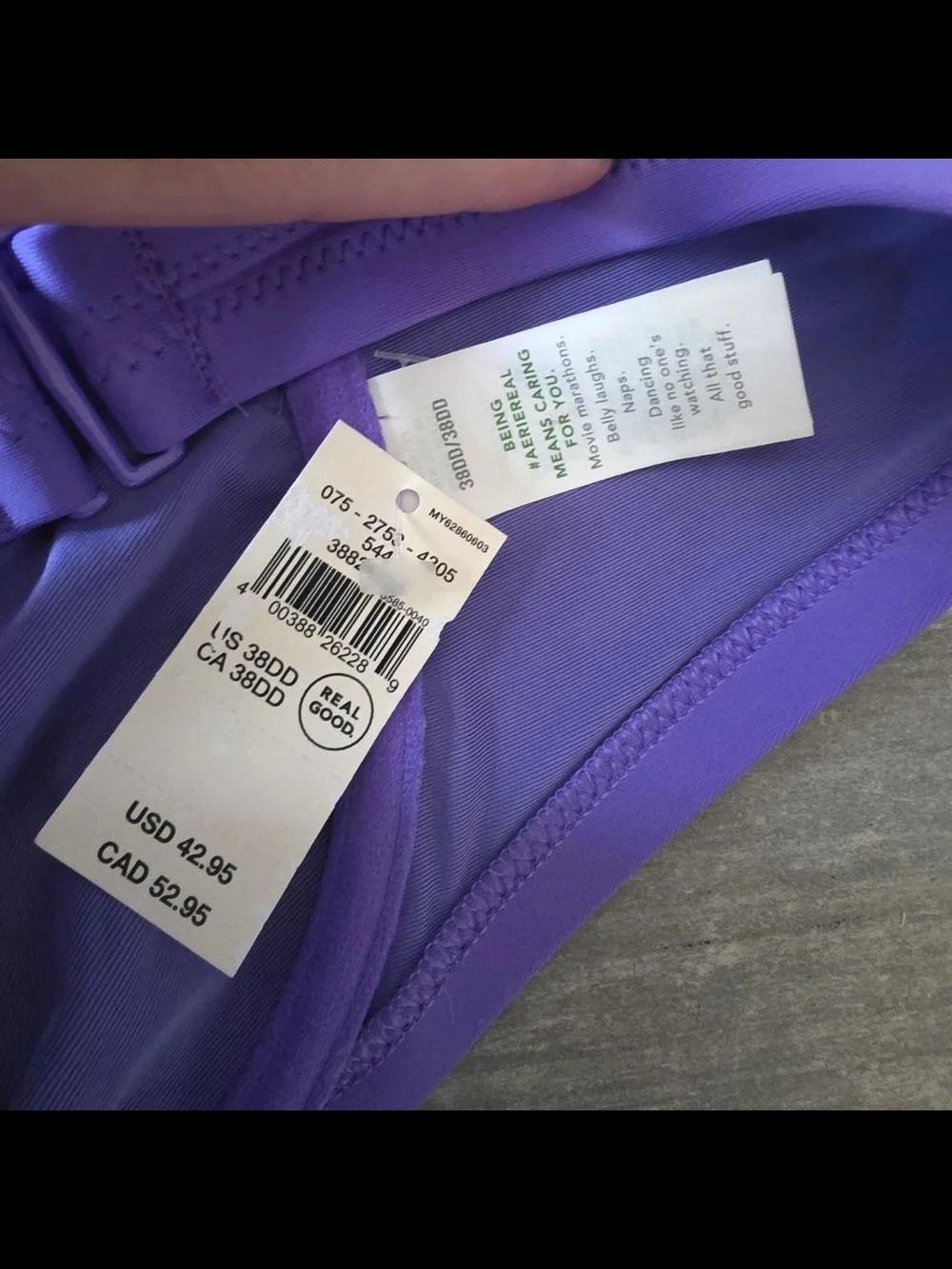NWT ✨️aerie✨️ Bright Purple Underwire Bikini Set 38DD / L 👙🏖💜